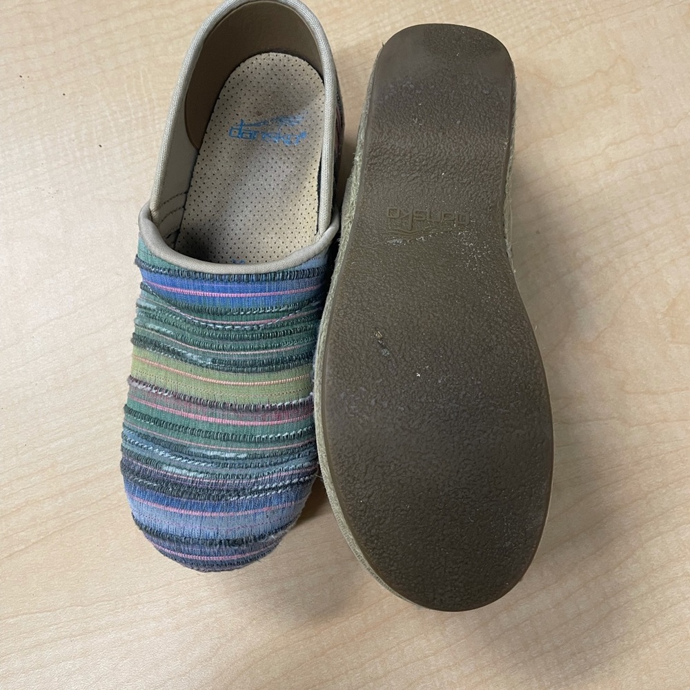 Dansko Multi-Color Woven Clogs - Picture 9 of 12